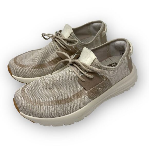 Hey Dude Sirocco Dual Knit Neutral Tan Moccasin Casual Slip On Women’s Size 9 - Picture 1 of 10